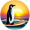 Pinguin Surfer
