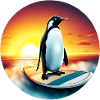 Pinguin Surfer
