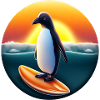 Pinguin Surfer