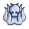 little cute light blue octopus