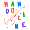 Mandoline - Bunte Buchstaben