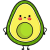 Cute and grumpy avocado
