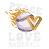 Girls Peace Love Baseball