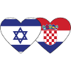 Israel Croatia Flag Heart