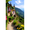 Mediterranean mountain village