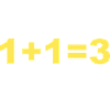 Divertente design "1 + 1 = 3" per lui e lei
