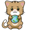 Terre de chat mignon