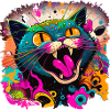 Cat in graffiti style