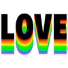 Love Text Rainbow