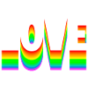 Love Text Rainbow