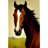 Horse's Head Oil Painting