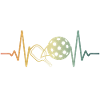 Pickleball Heartbeat Paddleball ECG Pulse