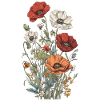 Beautiful Boho Poppy Herbarium Bouquet