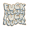 Fuck Fuckedi Fuuuck Vintage Retro Wavy Graffiti