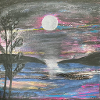 Abstrakter Mond Aufgang