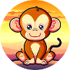 Mignon Singe Chimpanzé Sunset Design