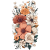 Beautiful boho flower herbarium pastel