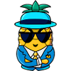 Pineapple Gangster Mafia Kawaii Design