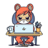 Grumpy Coder in Hoodie