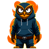 Owl with hoodie