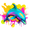 Bunter Delfin
