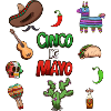Cinco De Mayo Cartoon Elemente