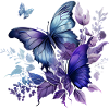 Blue Purple Butterfly