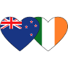 New Zealand Ireland Flag Heart