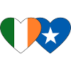 Irlande Somalie Drapeau Coeur