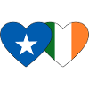 Somalia Ireland Flag Heart