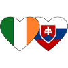 Ireland Slovakia Flag Heart