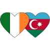 Ireland Azerbaijan Flag Heart