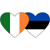 Ireland Estonia Flag Heart