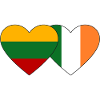 Lithuania Ireland Flag Heart