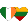 Ireland Lithuania Flag Heart
