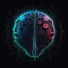Neon Circuit Brain Split
