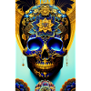 Blue skull