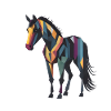Colourful Abstract Horse