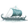trireme blue ship