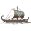 Ship old Roman Trireme