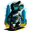 Dinosaur skater