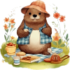 Biber beim Picknick
