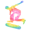 Skateboarder Silhouette Tie Dye