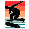 Skateboarding Skateboarder Silhouette Bunt