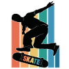 Skateboarding Skateboarder Silhouette Bunt