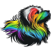 Proud rainbow dog