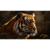 Bengal tiger in sunset