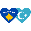 Bosnia Uyghur flag heart
