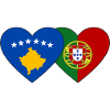 Kosovo Portugal Flag Heart