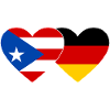 Puerto Rico Germany Heart Flag